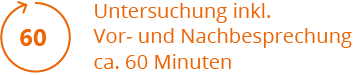 Untersuchung inkl. Vor- und Nachbesprechung ca. 60 Minuten